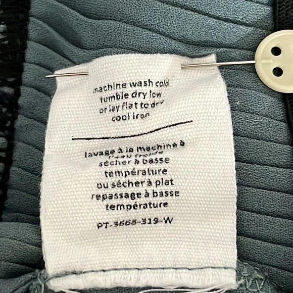 Oak + Fort Micro Pleat Wide Leg Cropped Lounge Pants - Size Large - Picture 6 of 6